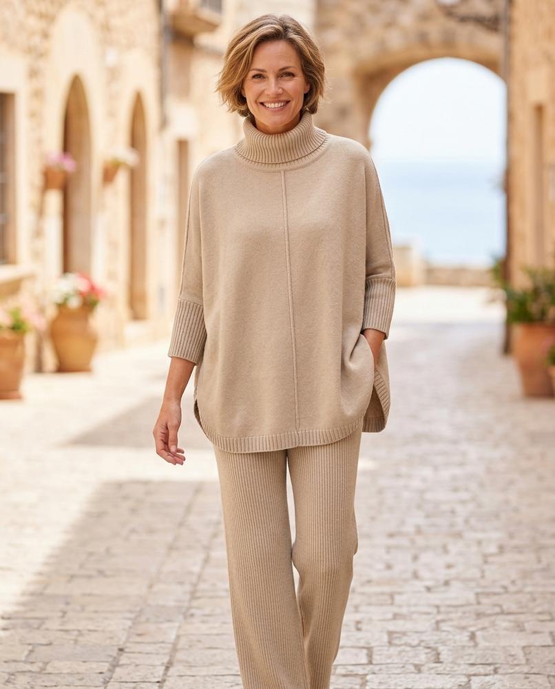 Ulla Fashion - Tiran | Gestrickt Locker Anzug Damen