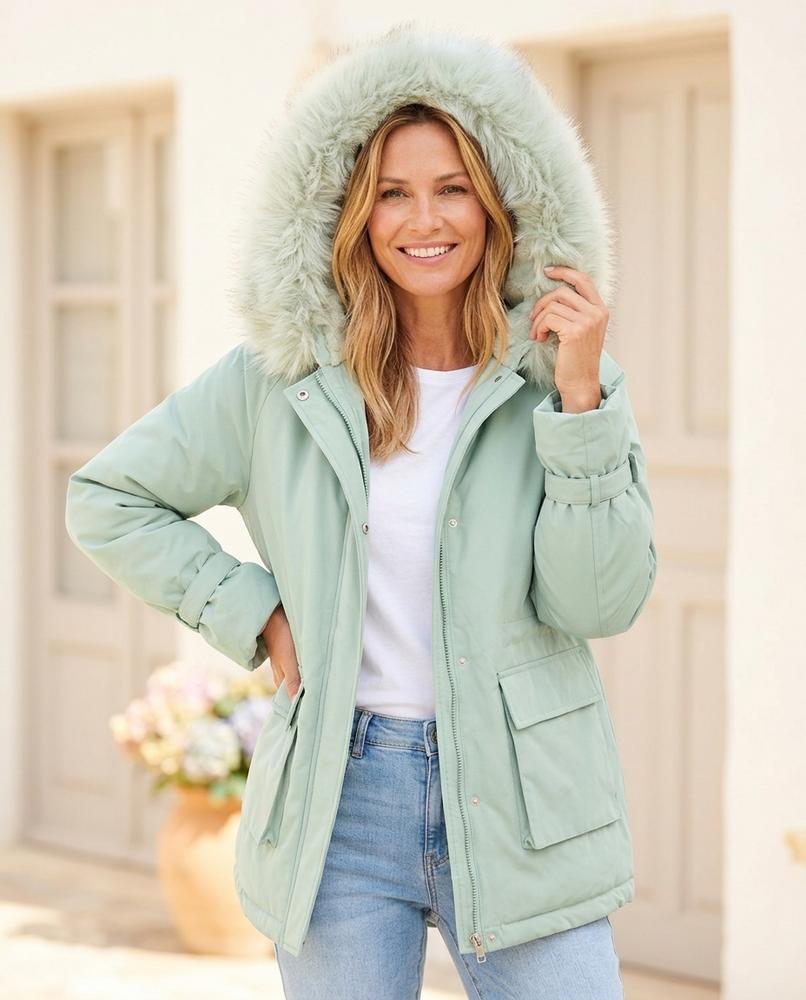 Ulla Fashion - Nolor | Kapuzen Gefütterte Jacke Damen