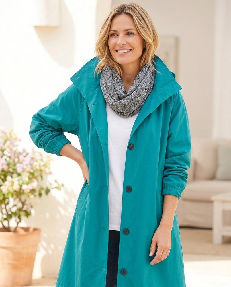 Ulla Fashion - Tasol | Geknöpft Langärmlig Mantel Damen
