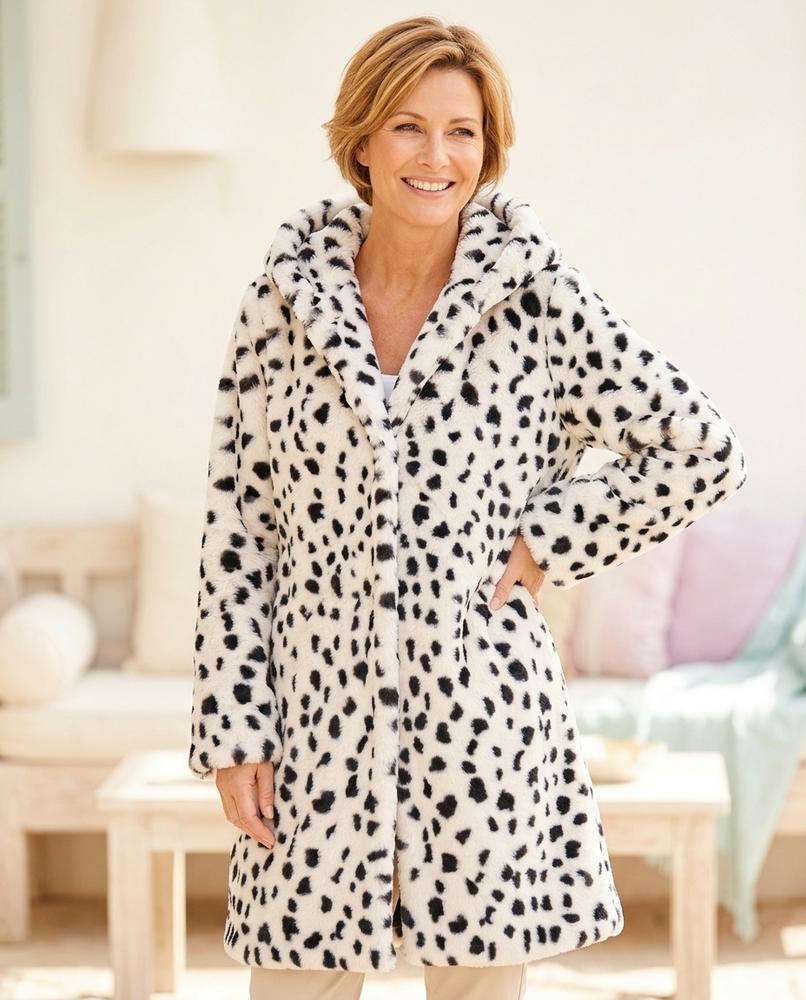 Ulla Fashion - Kesel | Gefleckter Gekapuzter Mantel Damen