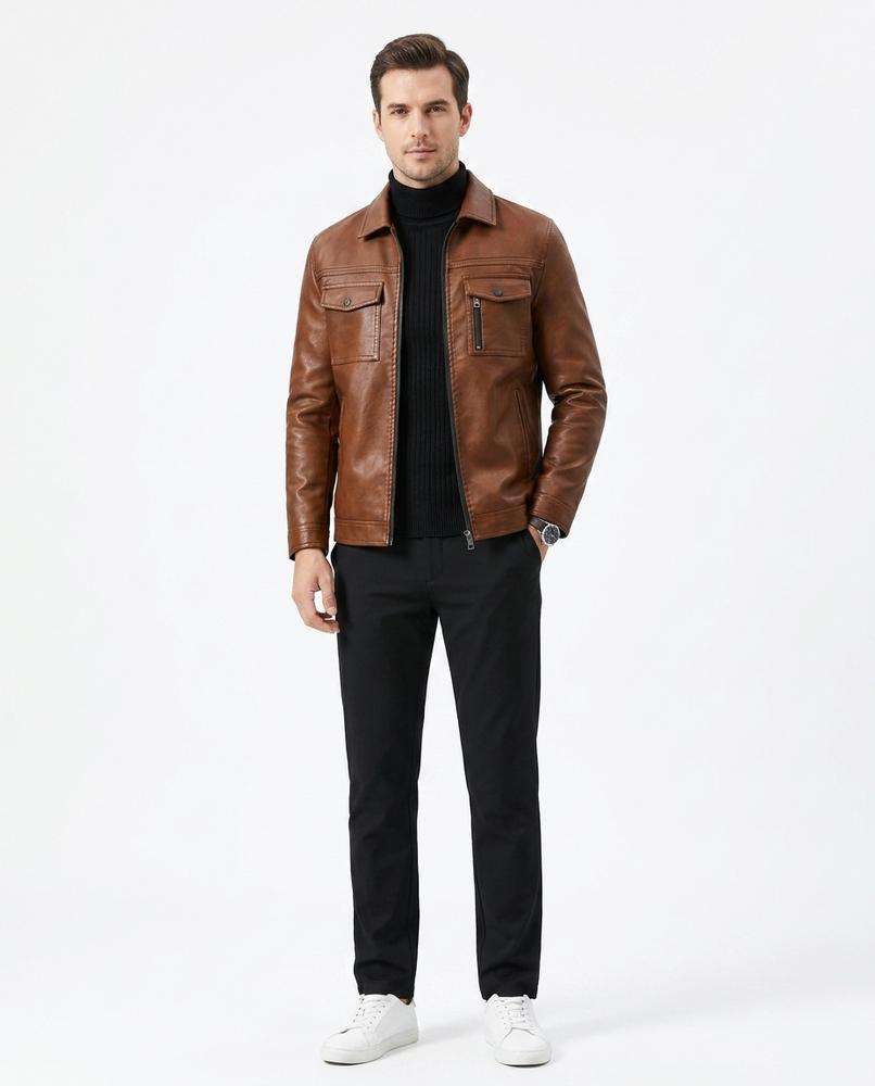 Ulla Fashion - Salor | Leder Reißverschluss Jacke Herren