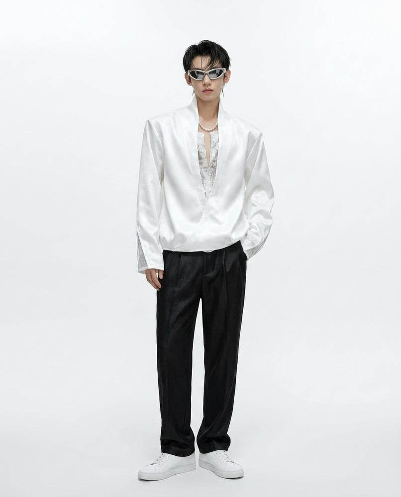 Ulla Fashion - Rabod | Satiniertes Langärmliges Hemd Unisex