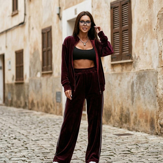 Ulla Fashion - Yosel | Samtiger Zweiteiliger Anzug