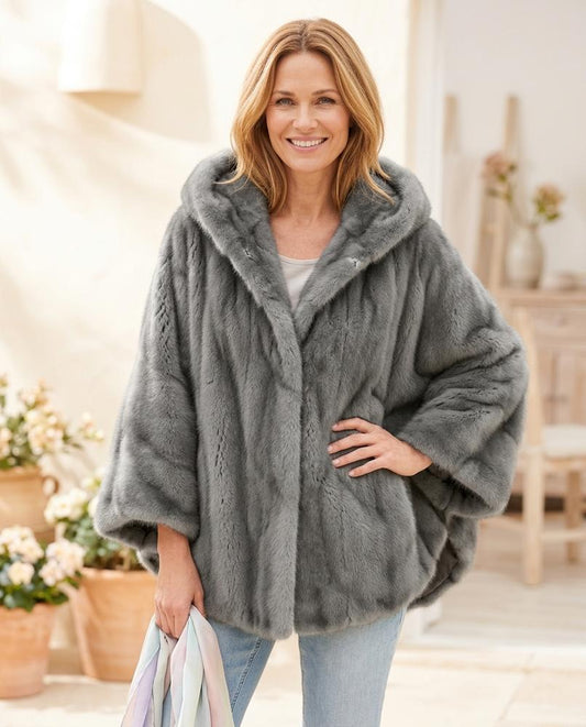 Ulla Fashion - Ellan | Plüschiger Weit Geschnittener Mantel Damen