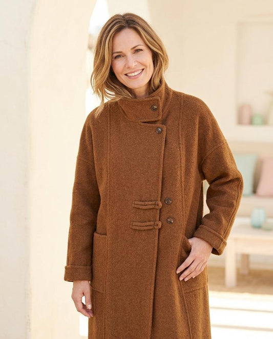 Ulla Fashion - Lalor | Stehkragen Knebelverschluss Mantel Damen