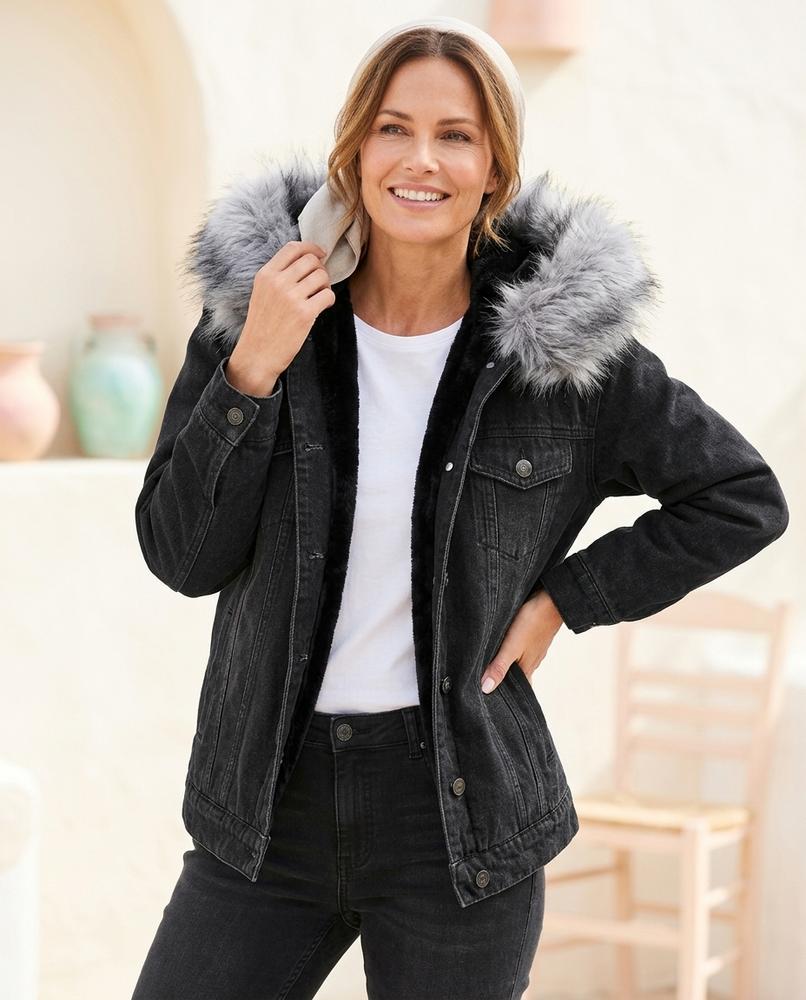 Ulla Fashion - Vamin | Gefüttert Geknöpft Jacke Damen