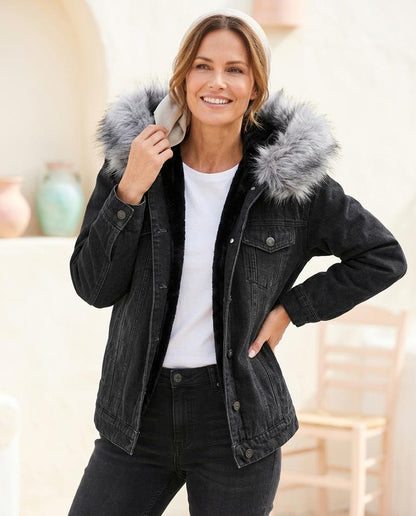 Ulla Fashion - Vamin | Gefüttert Geknöpft Jacke Damen