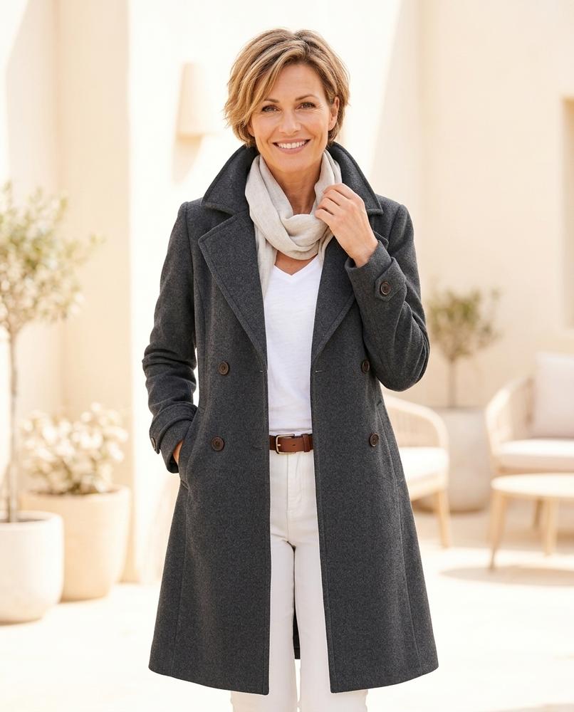 Ulla Fashion - Catir | Taillierter Woll Mantel Damen
