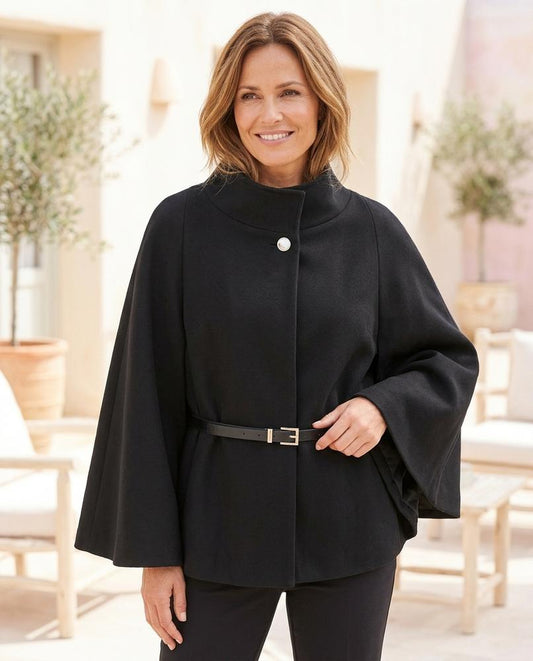 Ulla Fashion - Kalar | Gegürtelt Ärmellos Mantel Damen