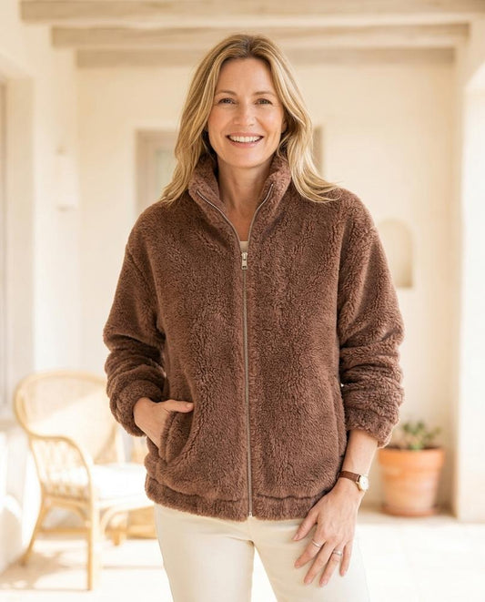 Ulla Fashion - Salan | Flauschige Fleece Jacke Damen