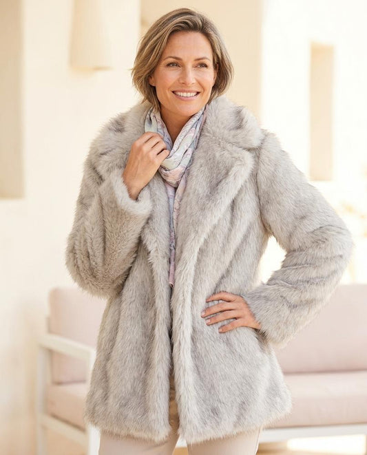 Ulla Fashion - Covar | Fellartig Gerade Mantel Damen