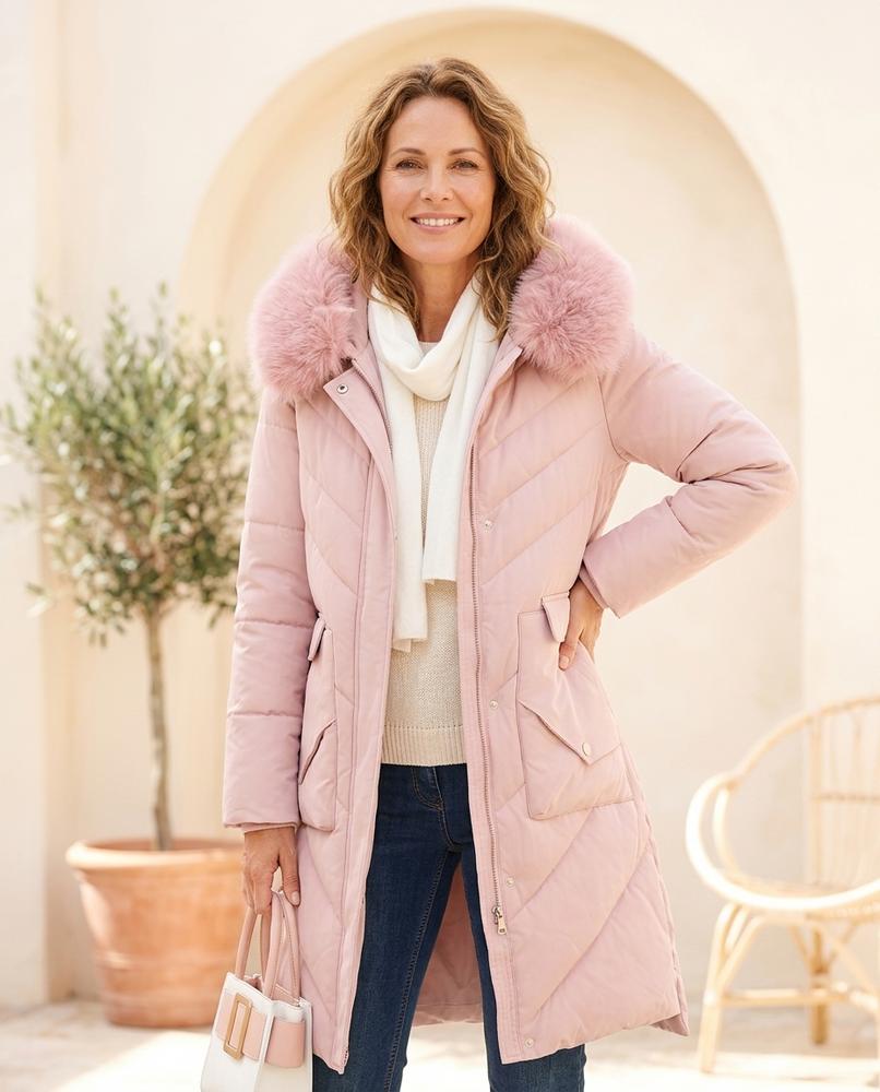 Ulla Fashion - Velev | Gesteppt Gefüttert Mantel Damen