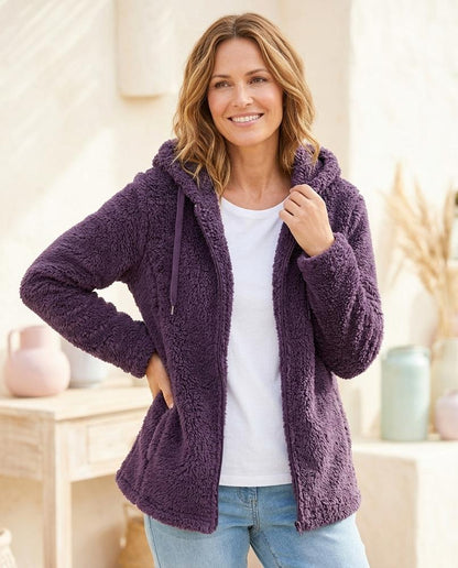 Ulla Fashion - Lyrev | Gefüttert Plüschig Jacke Damen