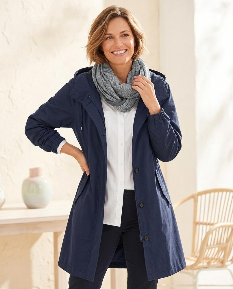 Ulla Fashion - Tasol | Geknöpft Langärmlig Mantel Damen
