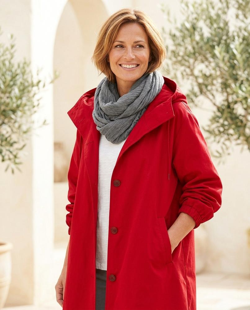 Ulla Fashion - Tasol | Geknöpft Langärmlig Mantel Damen