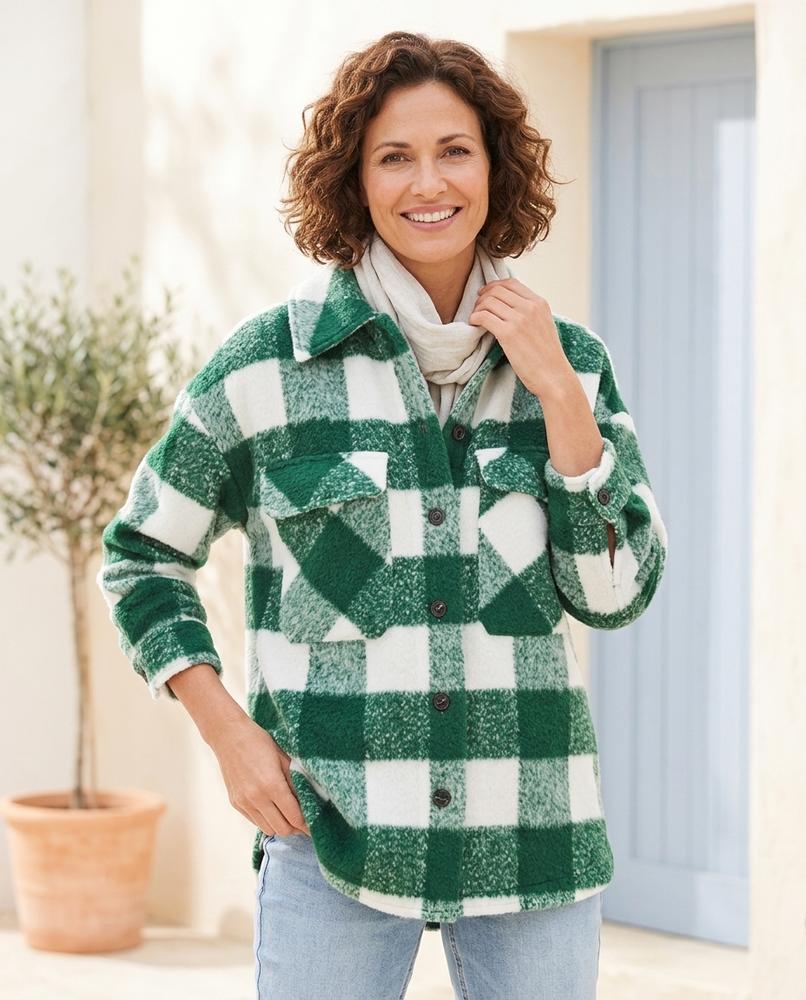 Ulla Fashion - Lemor | Kariert Lang Mantel Damen