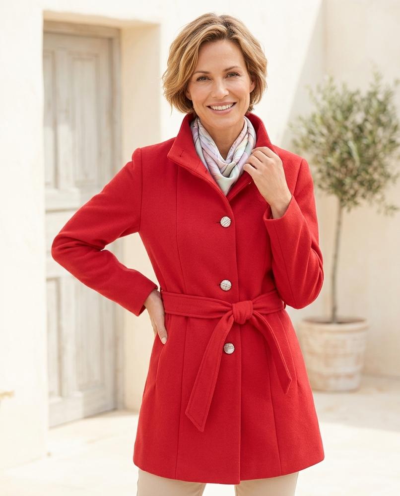 Ulla Fashion - Zeron | Tailliert Geknöpft Mantel Damen