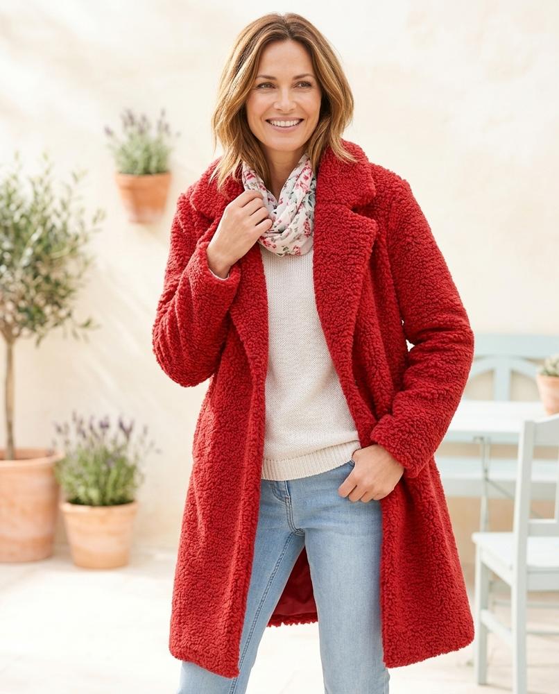 Ulla Fashion - Damor | Strukturiert Verschlusslos Mantel Damen