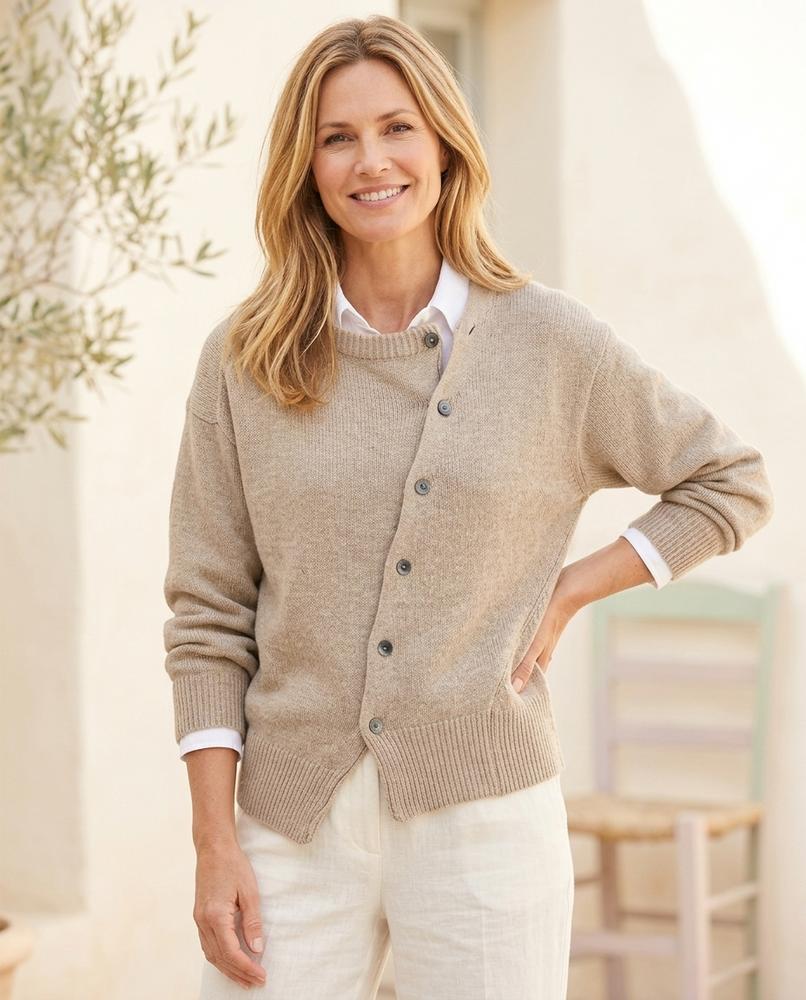 Ulla Fashion - Semor | Asymmetrisch Gestrickt Cardigan Damen