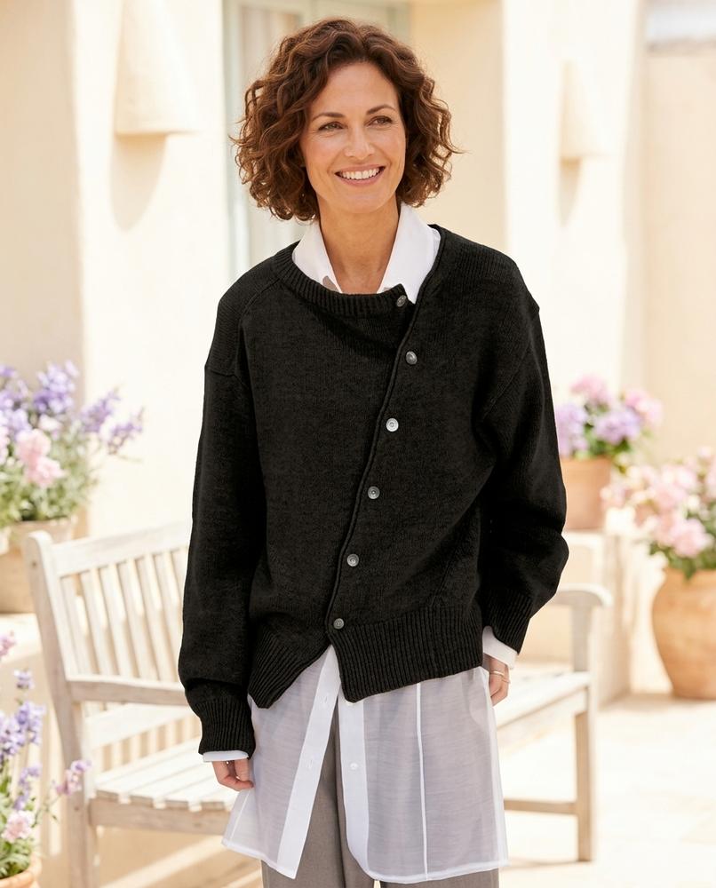 Ulla Fashion - Semor | Asymmetrisch Gestrickt Cardigan Damen