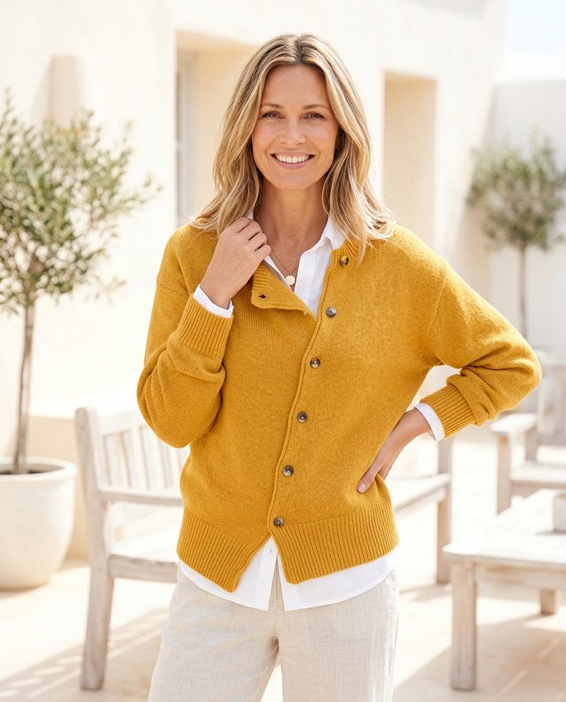 Ulla Fashion - Semor | Asymmetrisch Gestrickt Cardigan Damen