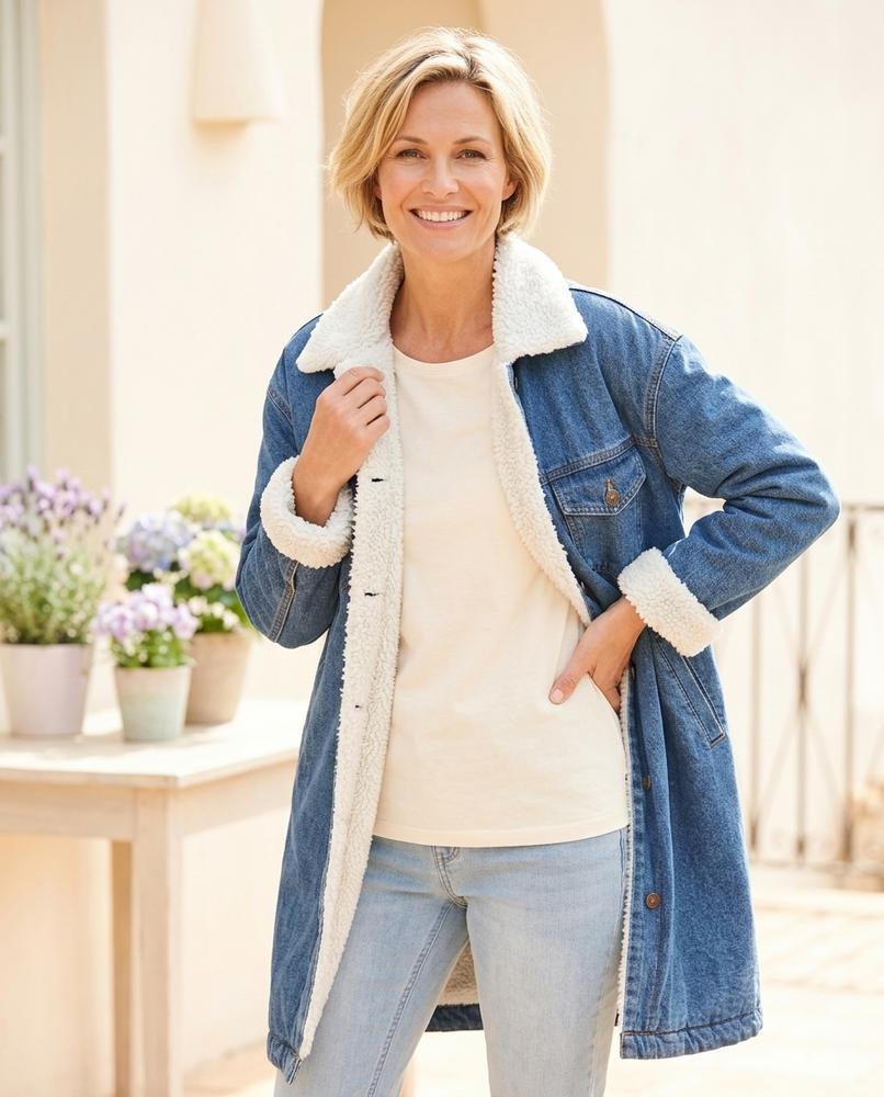 Ulla Fashion - Lysol | Gefütterter Langgeschnittener Mantel Damen