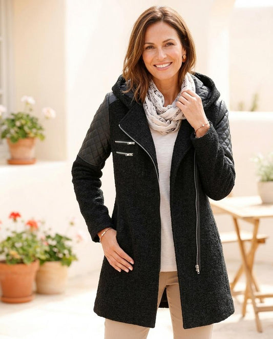 Ulla Fashion - Yomir | Asymmetrischer Taillierter Mantel Damen