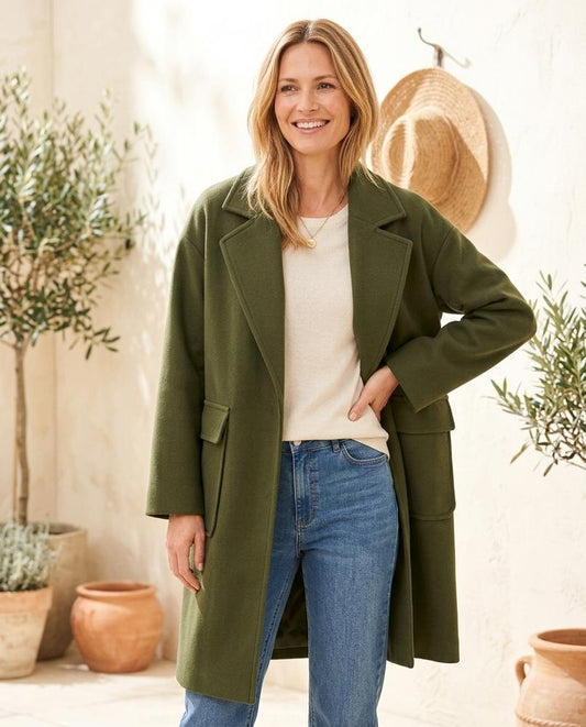 Ulla Fashion - Tisin | Gefütterter Woll Mantel Damen