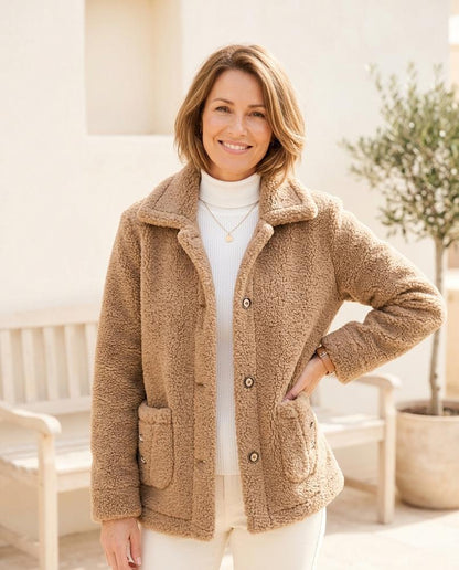 Ulla Fashion - Canor | Gefütterte Texturierte Jacke Damen