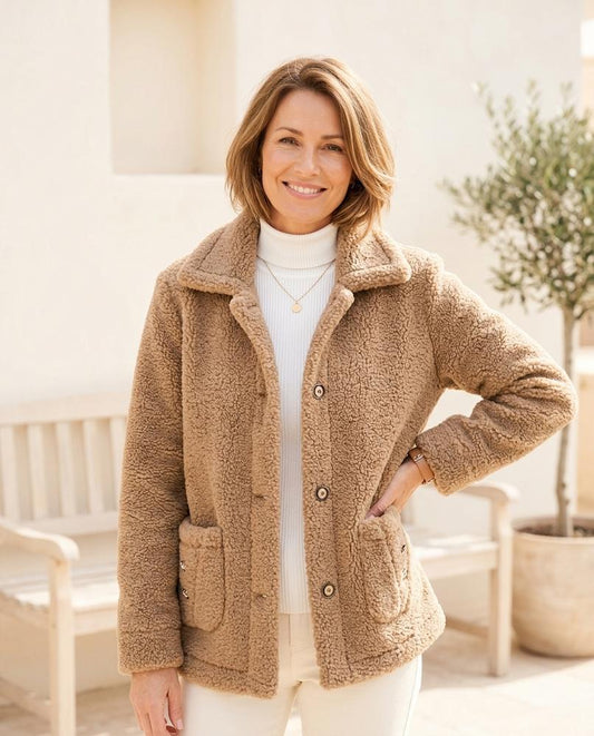 Ulla Fashion - Canor | Gefütterte Texturierte Jacke Damen