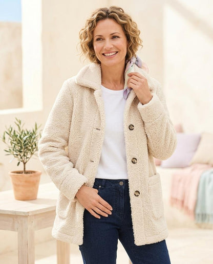 Ulla Fashion - Canor | Gefütterte Texturierte Jacke Damen