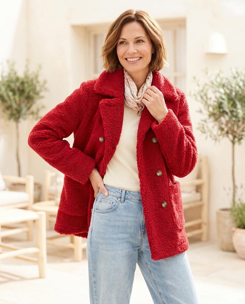 Ulla Fashion - Canor | Gefütterte Texturierte Jacke Damen