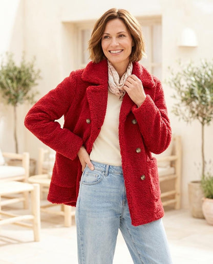 Ulla Fashion - Canor | Gefütterte Texturierte Jacke Damen