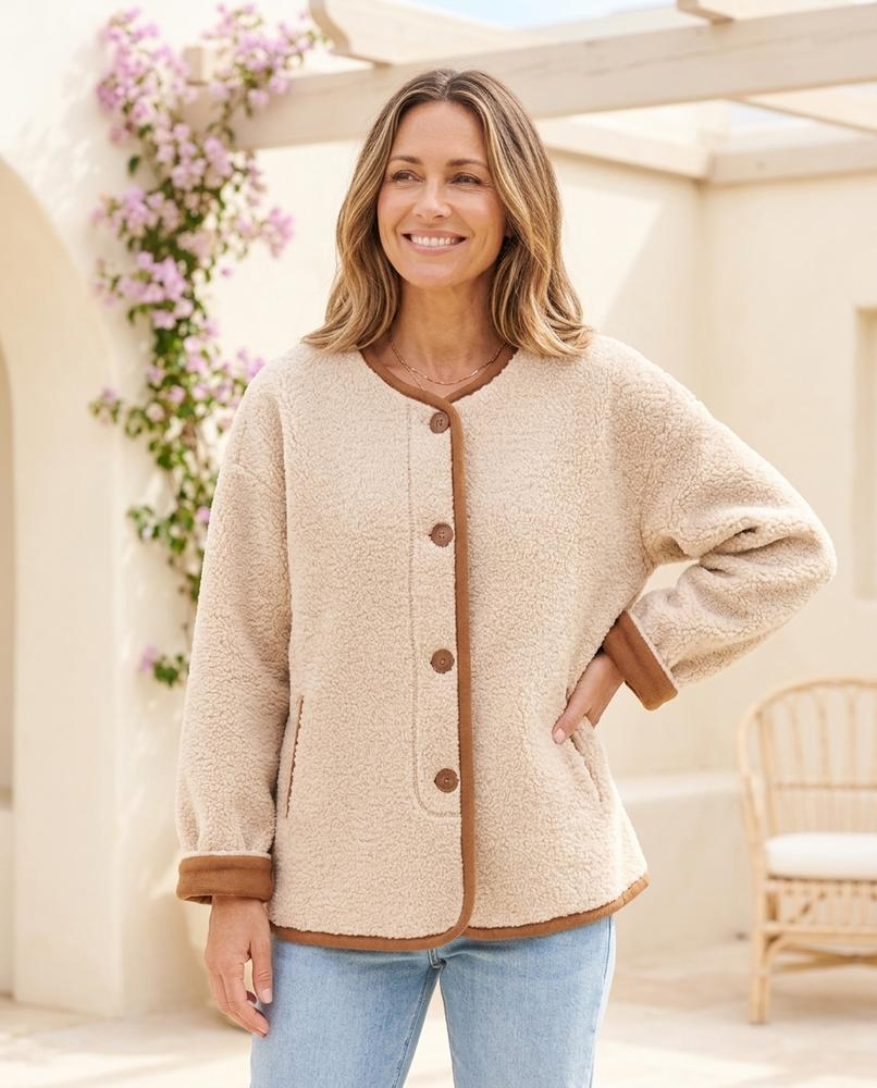 Ulla Fashion - Lator | Geknöpft Strukturiert Jacke Damen