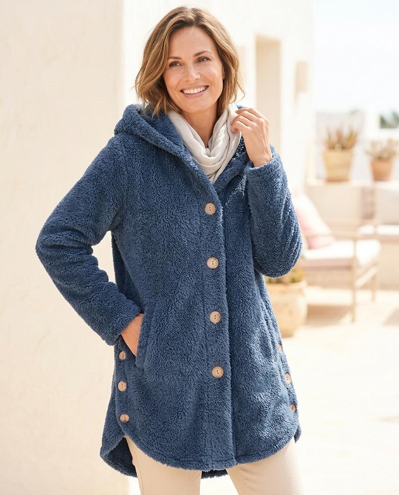 Ulla Fashion - Nemir | Hochfloriger Geknöpfter Mantel Damen