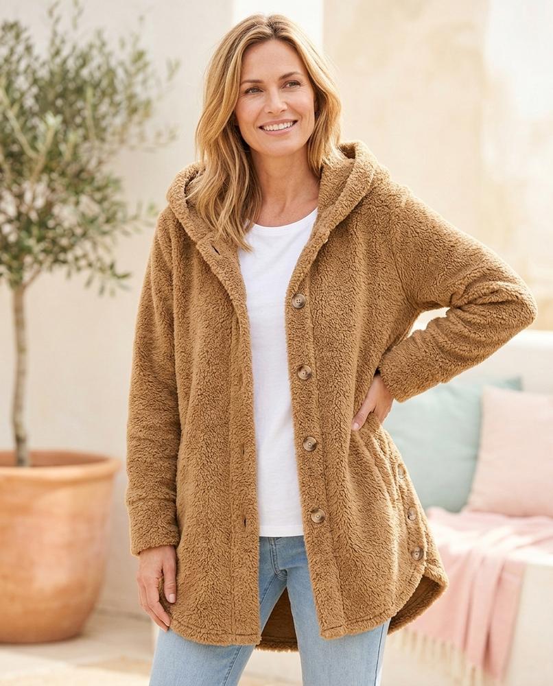 Ulla Fashion - Nemir | Hochfloriger Geknöpfter Mantel Damen