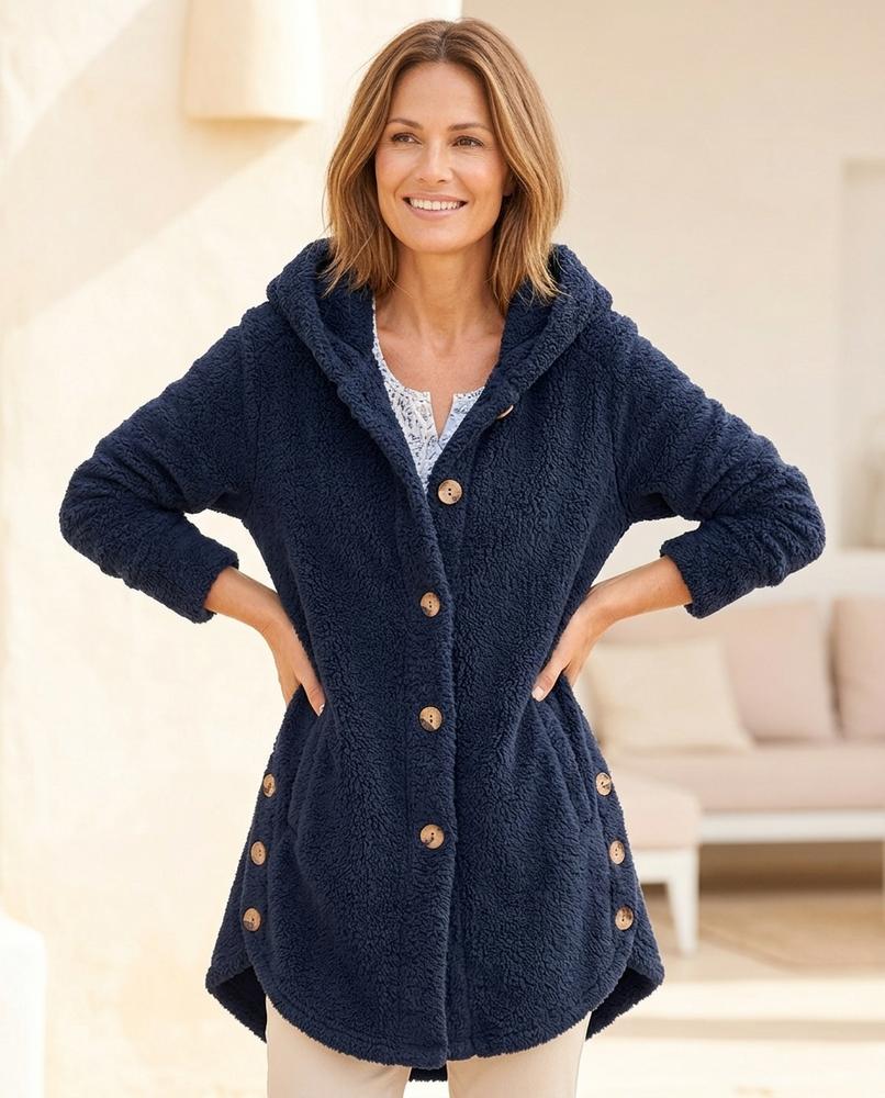 Ulla Fashion - Nemir | Hochfloriger Geknöpfter Mantel Damen