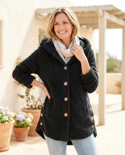 Ulla Fashion - Nemir | Hochfloriger Geknöpfter Mantel Damen