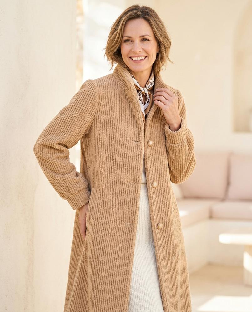 Ulla Fashion - Kerel | Strukturiert Geknöpft Mantel Damen