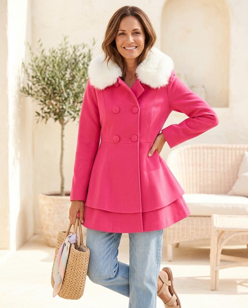 Ulla Fashion - Tasan | Gestuft Geknöpft Mantel Damen