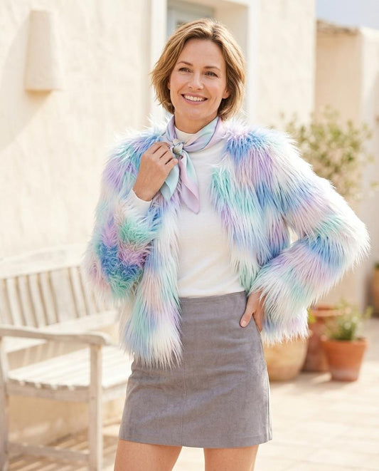 Ulla Fashion - Allar | Zottelig Mehrfarbig Jacke Damen