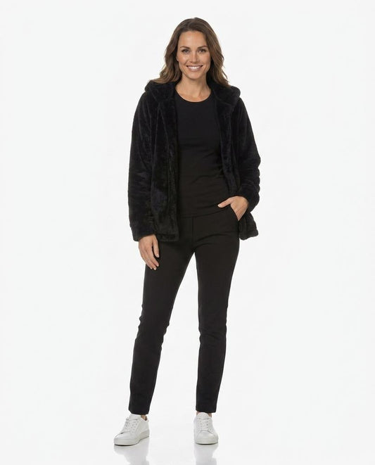 Ulla Fashion - Ellor | Gekapuzt Plüschig Jacke Unisex