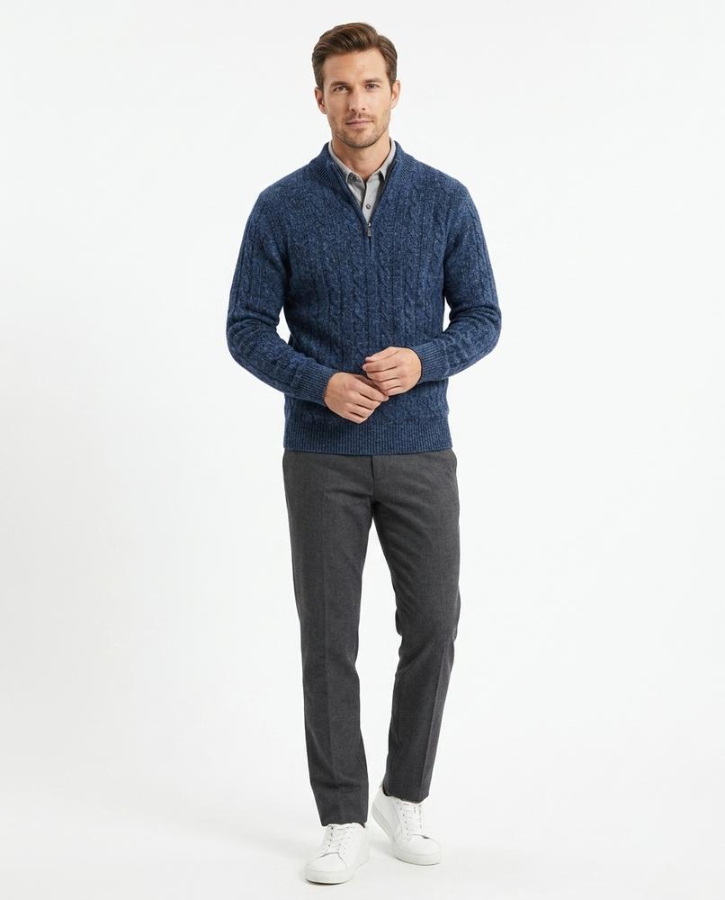 Ulla Fashion - Larev | Strukturiert Meliert Pullover Herren
