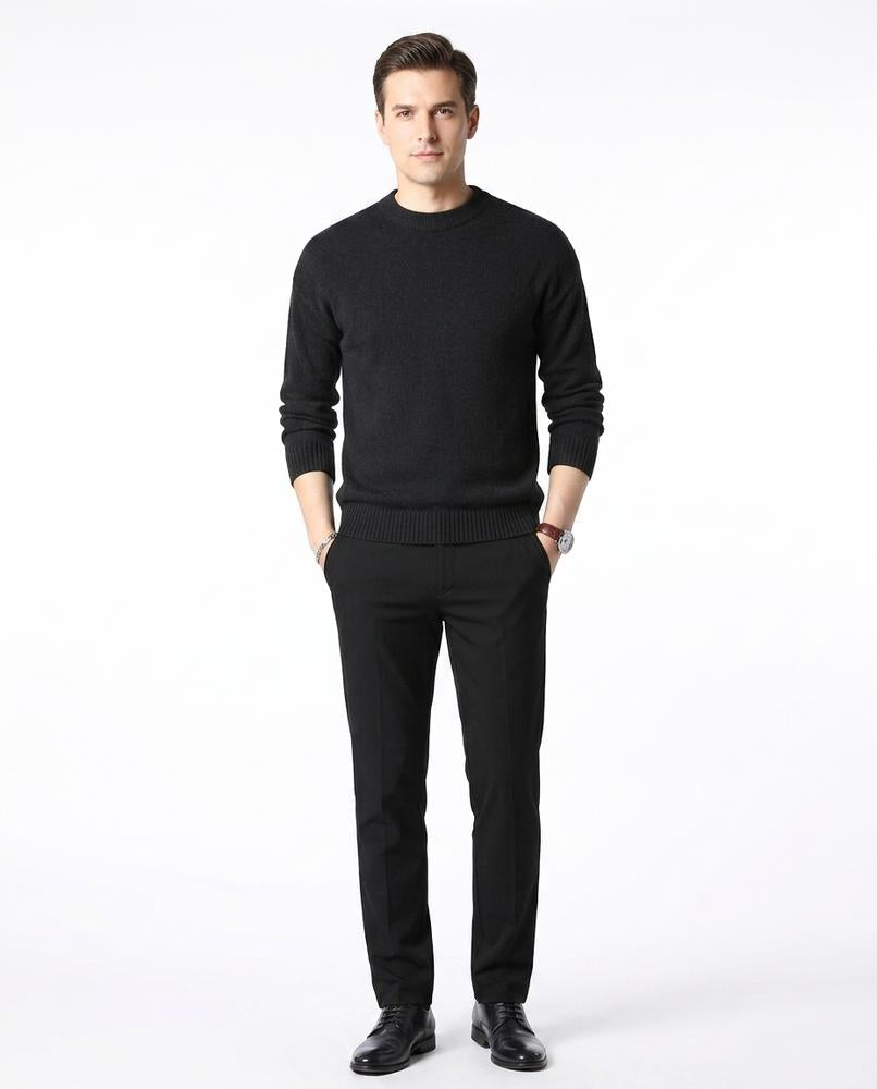 Ulla Fashion - Elsol | Feingestrickter Rundhals Pullover Herren