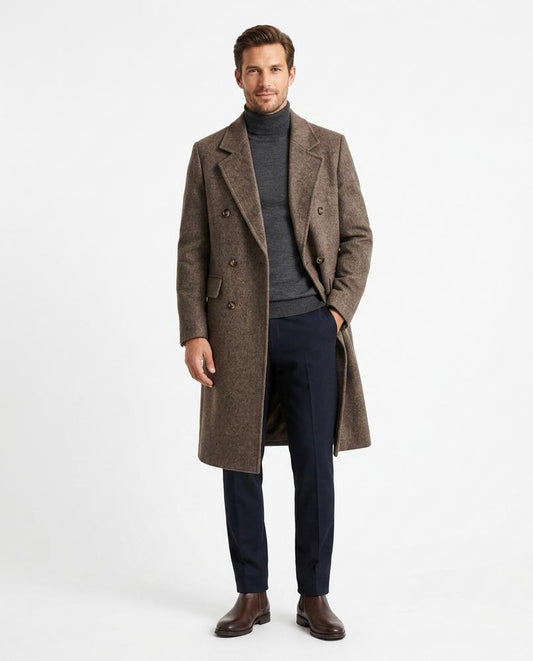 Ulla Fashion - Casel | Gefütterter Zweireihiger Mantel Herren