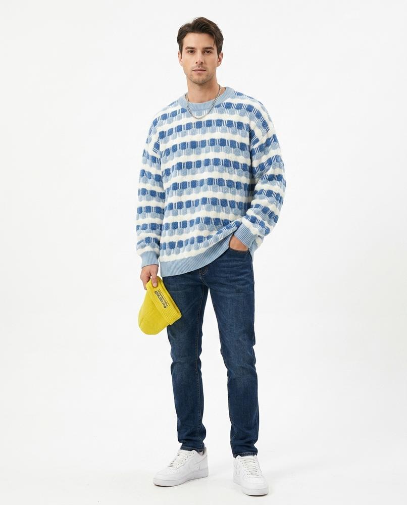 Ulla Fashion - Lomel | Strukturiert Gestreift Pullover Unisex