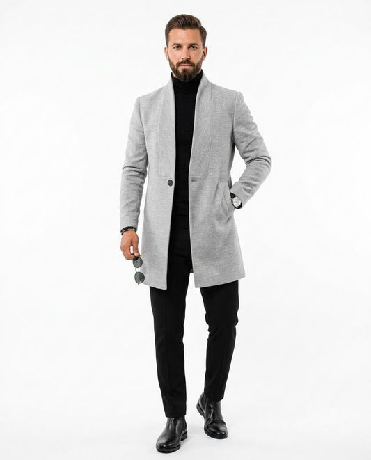 Ulla Fashion - Zaven | Strukturiert Tailliert Mantel Herren