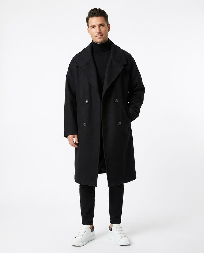 Ulla Fashion - Zator | Weit Geschnittener Zweireihiger Mantel Unisex