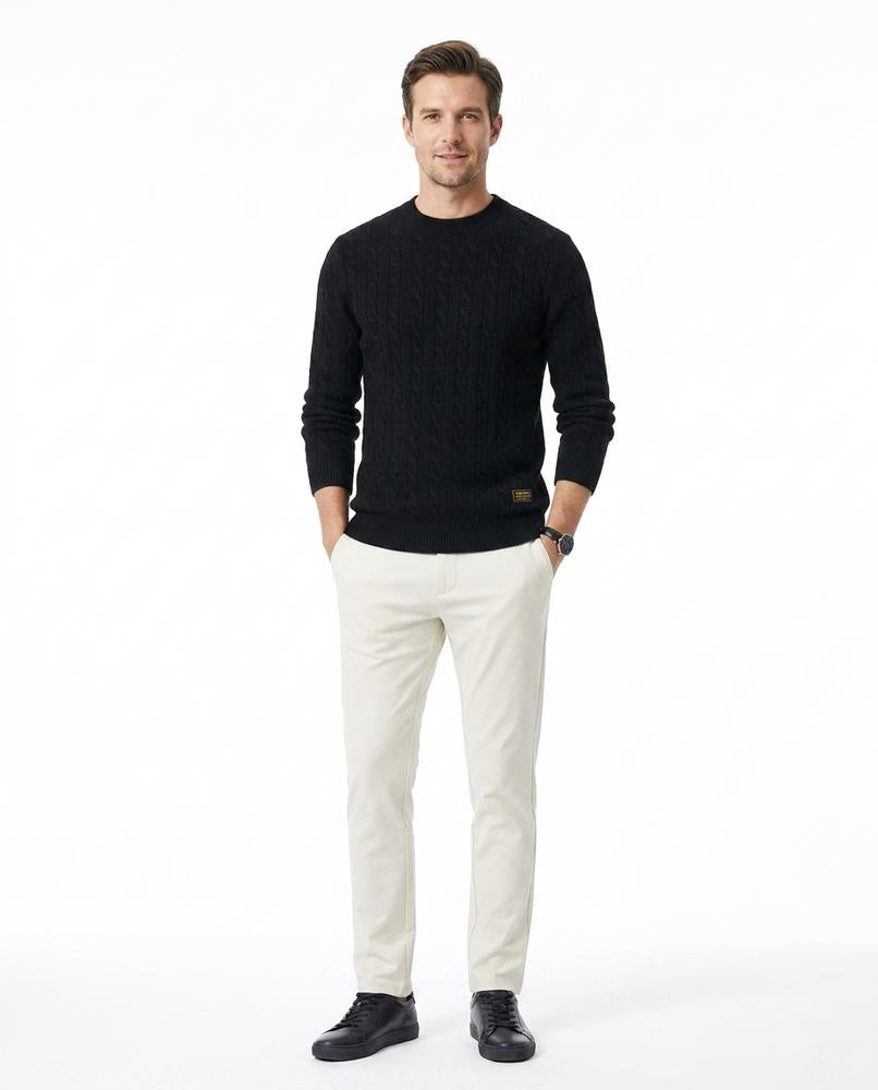 Ulla Fashion - Yomon | Strukturierter Langärmeliger Pullover Herren