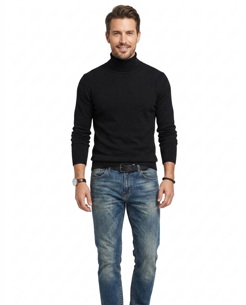 Ulla Fashion - Maram | Feinstrick Langärmlig Rollkragenpullover Herren